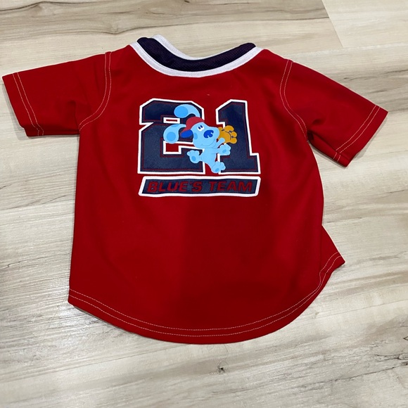 Blue’s Clues Baseball Jersey 18M Toddler Red Nickelodeon Blue’s Team Shirt - Picture 6 of 7